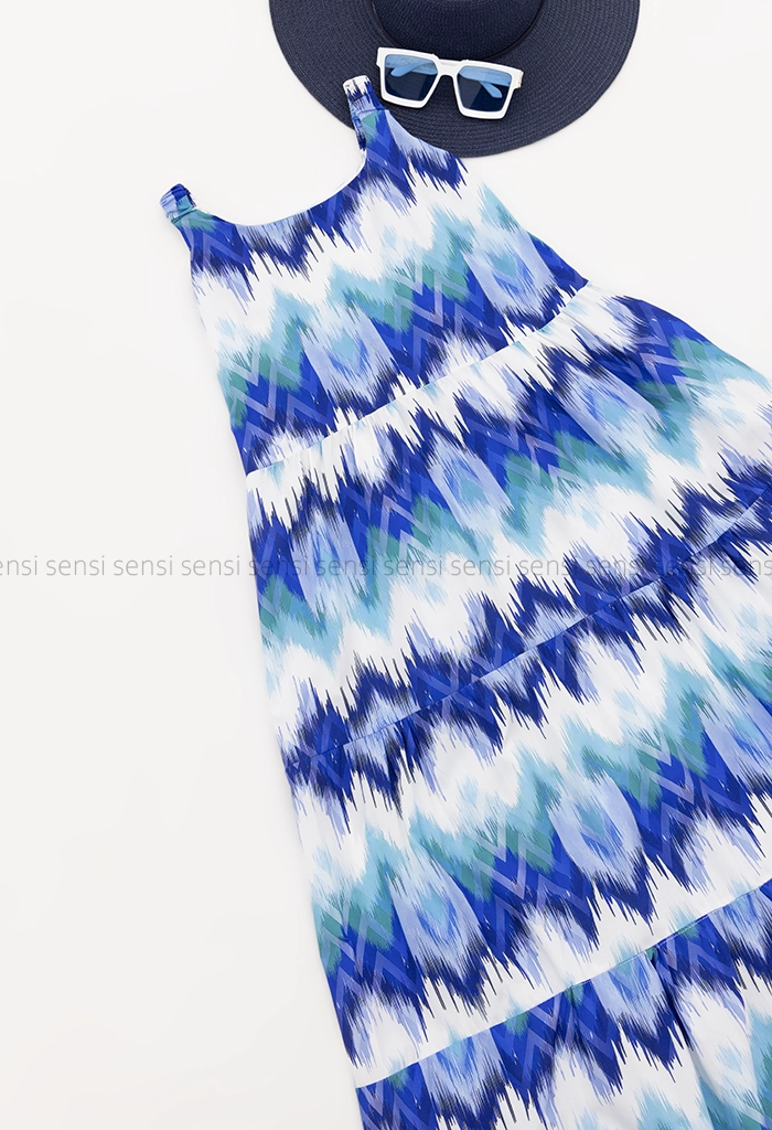 پیراهن پترن دار دو بندکد1005402